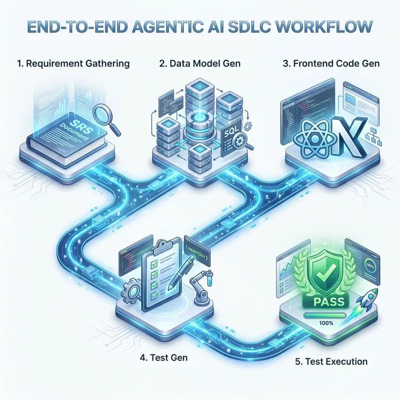 End-to-End Agentic AI Workflow (SRS -> Testing)